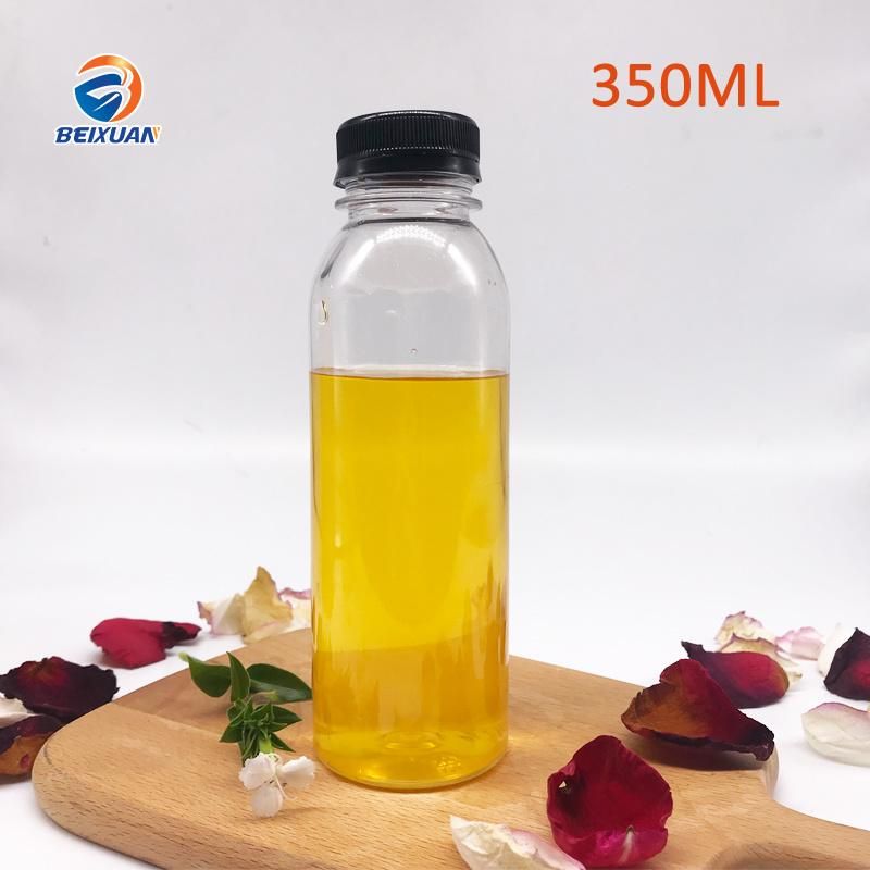 250ml Clear Round Beverage Plastic Bottle with Tamper-Proof Lid
