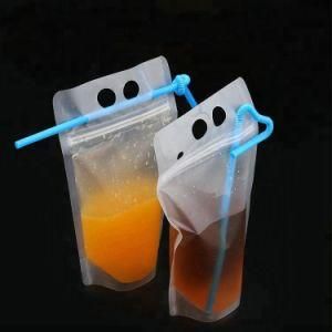 Stand up Zipper Pouch Transparent Packaging Bag Zip Lock Drink Juice Plastic Mylar Bag