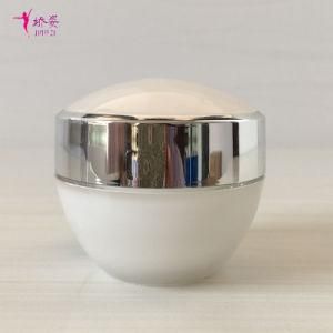15g Round Shape Acrylic Cream Jar with Diamond Top Flat for Skin Care Packaging
