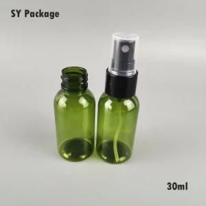 Green Color Pet 30ml 60ml Plastic Cosmetic Packaging Perfume Roll on Sprayer Bottle