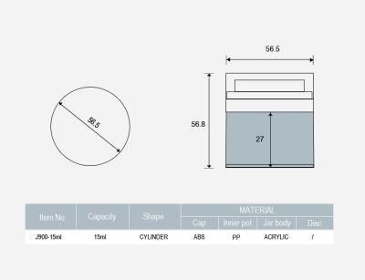 15g Acrylic Silver Airless Cream Jar