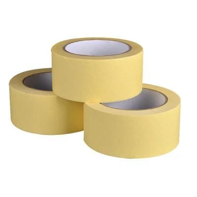 Yellow Color 50m Crepe Paper Wall Painting Painter Wholesale Masking Paper Adhesive Tape