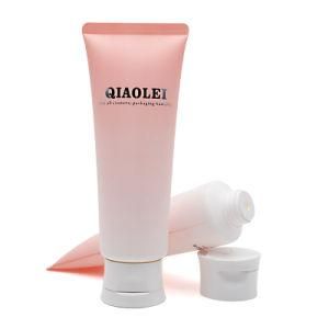 Cosmetic Packaging Grandient White Tube Pink Color Facial Wash Tube