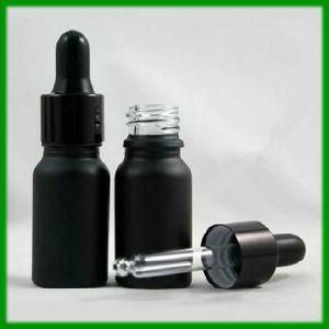 10ml Black Frosted Essential Dropper Glass Bottle