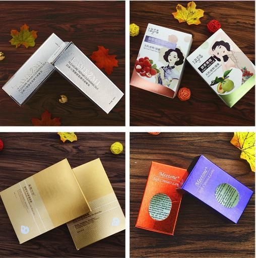 Wholesale Custom Fancy UV Color Printing Loge Luxury Cosmetic Perfume Lipstick Mask Cream Packaging ODM Single Gold Paper Laser Hot Stamping Frosted Folding Box