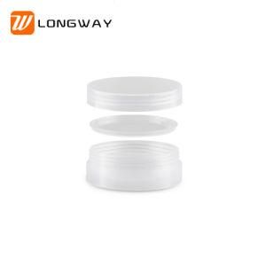 30ml Empty Clear Plastic Cream Jar for Cosmetic Packaging with White Cap Nail Gel Container