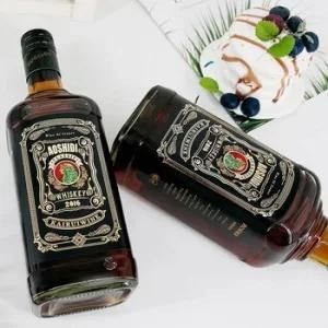 Preferential Price Manufacturing 375ml 500ml 700ml Offset Painting Liquor Glass Bottle with Cork Screw Cap for Rum Vodka Whisky