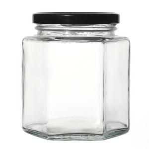 Kitchenware Wholesale Multiple Capacities High Quality Customize Storage Glass Hexagon Jar for Food