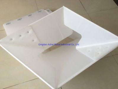 5mm White Foldable PP Buliding Material Bin Corrugated Plastic Box