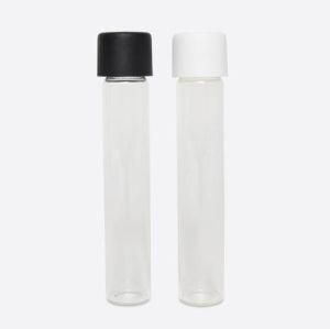 115mm Glass Pre-Roll Tubes with White Cr Cap (Smooth) - Child-Resistant