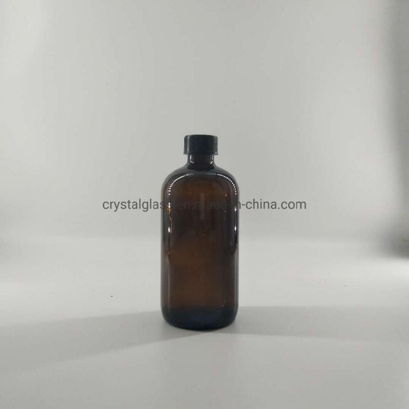 4oz 8oz 16oz Boston Glass Syrup Bottle with Screw Lid