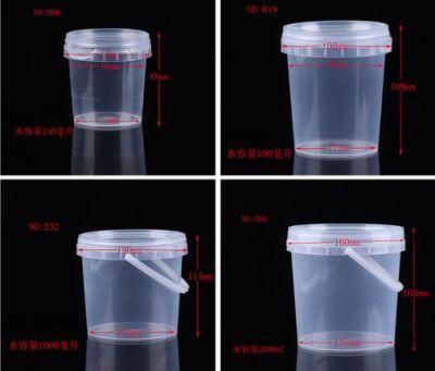 China Factory Outlet Various Sized Small Packaging Bucket Conatiner Transparent Good Grade 100ml 200ml 300ml 400ml 500ml 750ml 900ml 1000ml
