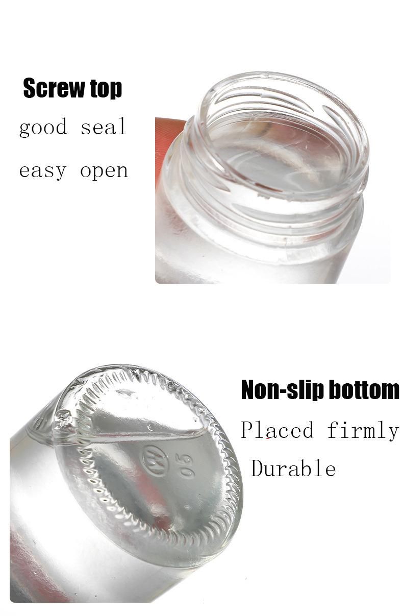 Sticker Label Mini Small 25ml 30ml 1 Oz Cylinder Round Empty Honey Food Jam Glass Jar for Wedding