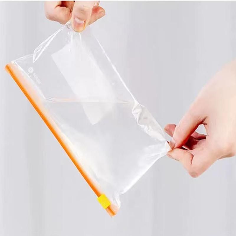 Single/Double Zipper Food Bag Plastic Slider Bag Veggies Frozen Accessory Cosmetic Ziplock Bag Zipper Bag
