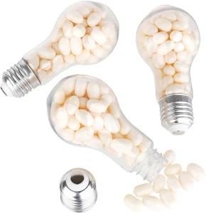 100ml 150ml 200ml 250ml 300ml 400ml Light Lamp Bulb Shape Glass Bottles with Cap for Beverage Milk