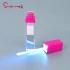 High Tech 6ml New Arrival Pink Top with LED Light Transparent Tubes Clear Plastic Lip Gloss Packaging Lip Gloss Tubes with Mirror