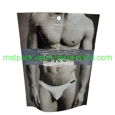 Recyclable Full Gloss Finish Green PE T-Shirt Underwear Ziplock Bag