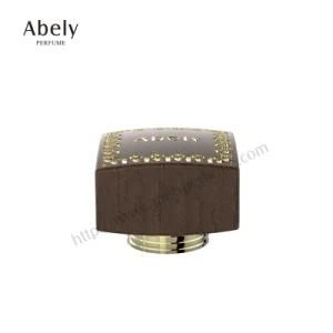 New Arrival High-End Brand Perfume Bottle Whole Sale Square Perfume Wooden Cap