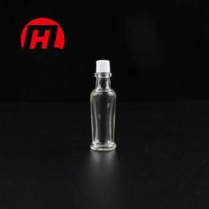 Free Sample Cylinder Shape 10ml Clear Medicine Safflower Oil Glass Bottle with Screw Cap