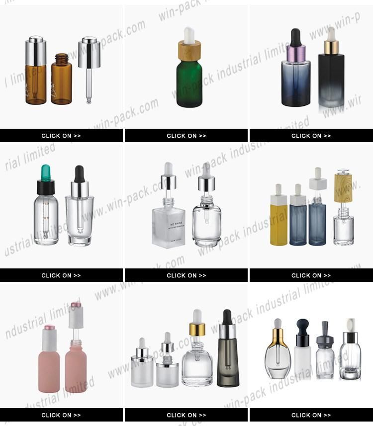 30ml Painted White Color Cosmetic Glass Dropper Bottle with Golden Color Dropper Cap