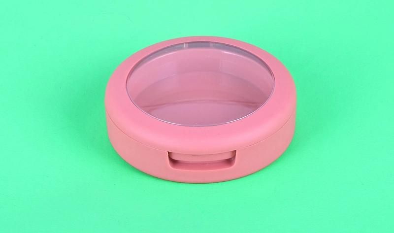 Hot Selling Cute Pink Round Empty Compact Powder Case Cosmetic Case for Makeup Case