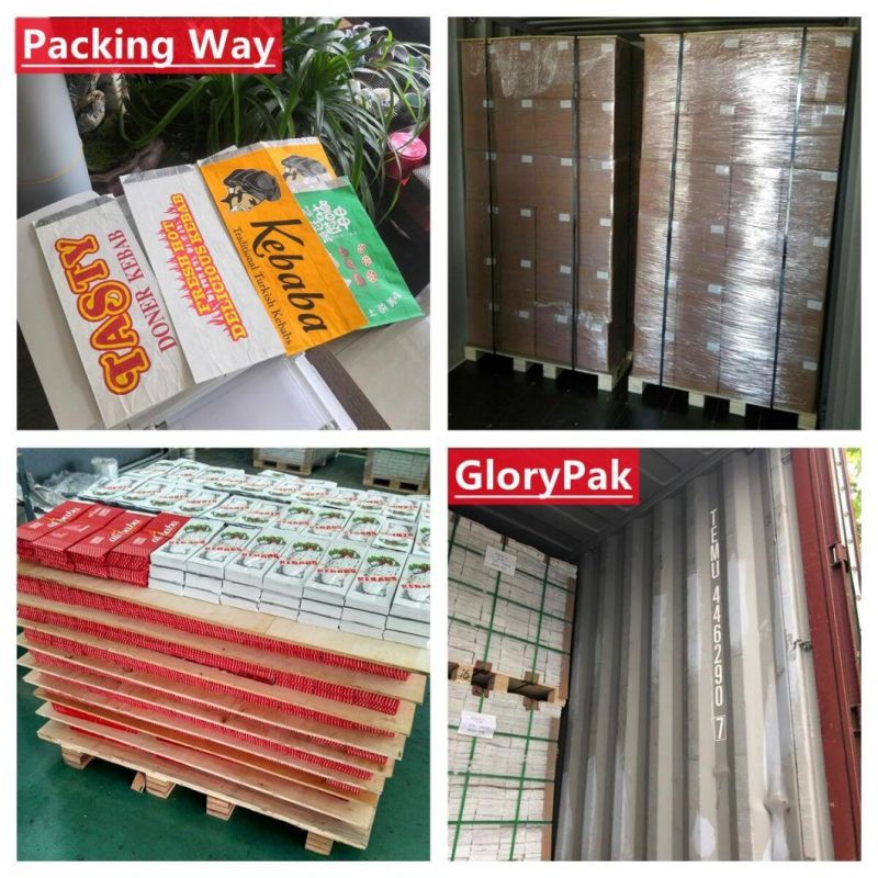 Promotional Food Packaging Aluminium Foil Paper Bag Kebab Chicken Bag