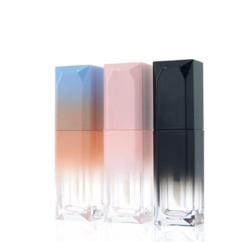 Square Makeup Liquid Empty Lipstick Lip Gloss Tubes High Quality Transparent Cosmetic Packaging Container