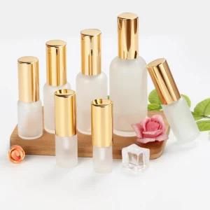 Eco-Friendly Frosted Amber 60ml 120ml 250ml 500ml Glass Bottle for Shampoo Cosmetic Bottle