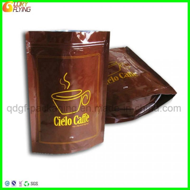 250g Coffee Bag with Bottom Gusset Standing Plastic Packaging From China.