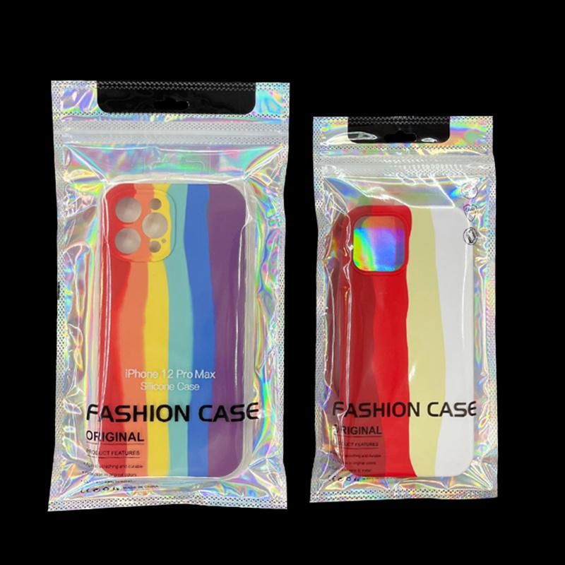 Cell Phone Case Zipper Bag with Holographic Plastic Bag