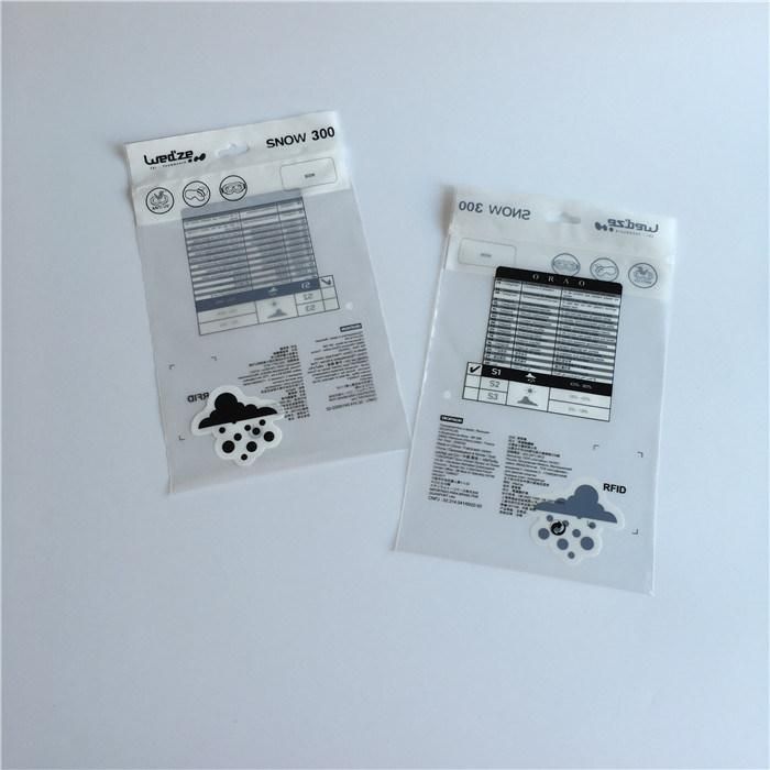 Factory Direct Custom Printed Plastic Zip Lock Bag with White Lip and Euro Hole