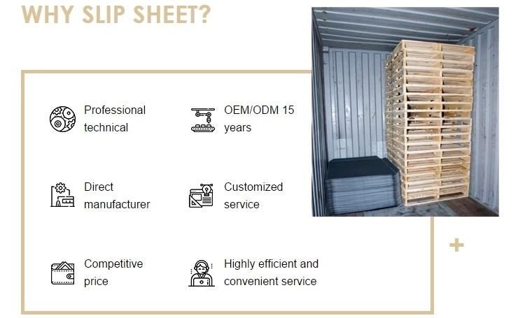 HDPE Plastic Pallet Slip Sheet for Push and Pull Machine