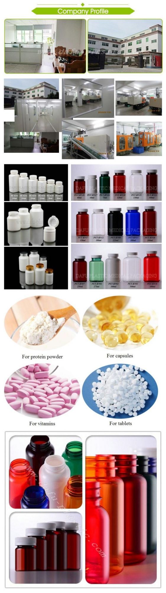 Plastic Products HDPE Health Plastic Vitamin Capsule Bottle with Cap