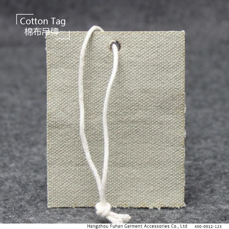 Canvas Printed Garment Canvas String Hang Tag