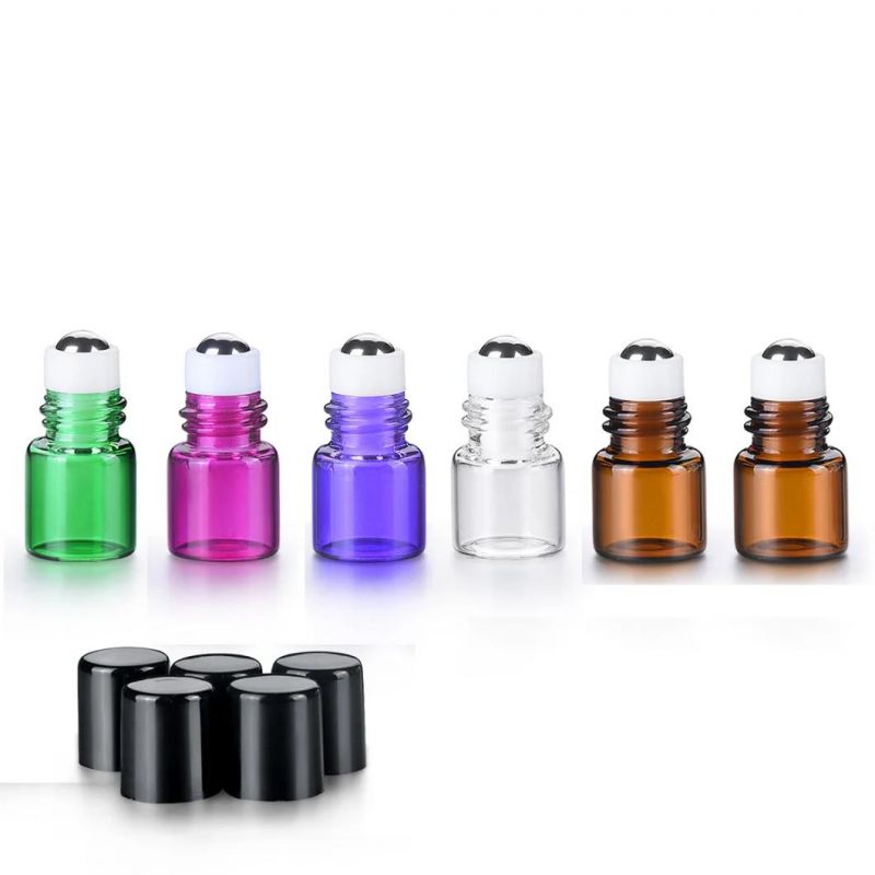 Free Samples 5ml 8ml 10ml 15ml Amber Glass Roll on Bottle with Stainless Roller Ball
