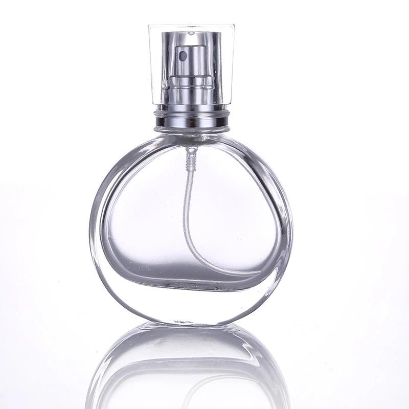 25ml Mini Clear Glass Spray Perfume Bottle Portable Travel Refillable Cosmetics Empty Bottle Aluminum Spray Head