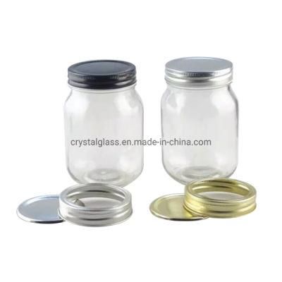 16oz Classic Style Glass Mason Jar with Aluminium Cap