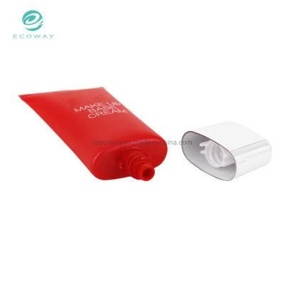 30g Red Text Silkscreen Plating Flat Screw Cap Bb and Cc Cream Cosmetic Tube