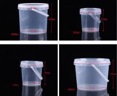 100 Oz Plastic Pail PP Capacity Packaging Bucket Tub with Hermetic Seal