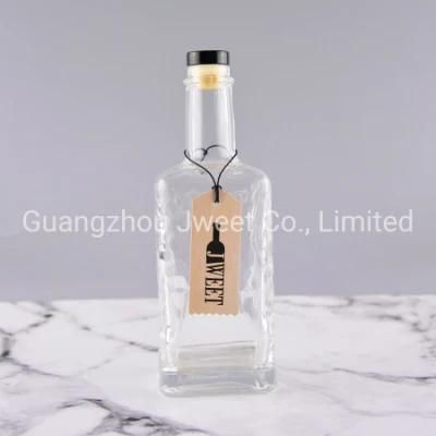 Rectangle Spirit Glass Bottle Liquor Whisky Bottle Wholesale