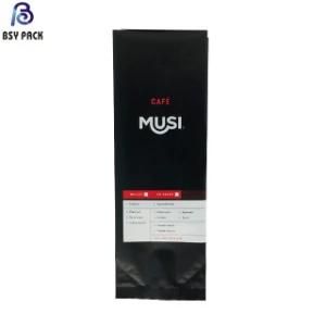 Customized Gravure Printing Ecofriendly Side Gusset Pouch Heat Seal Coffee Plastic Packing Bag with Valve
