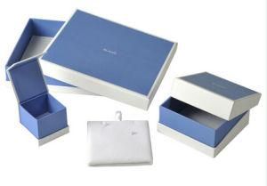 Customized Paper Jewelry Hinged Box with Velvet Tray