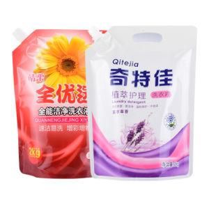 Customize Logo Printed 500ml 700ml 1L Doypack Standing Laundry Detergent Clothes Stand up Pouch Packaging Bag with Spout