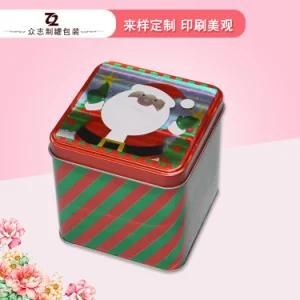 Small Square Christmas Gift Metal Box