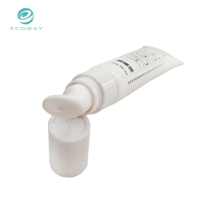 Wholesale Custom 15ml PE White Ceramic Head White Flap Cover Eye Cream Tube