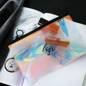 Fashion Customized Logo Clear PVC Zipper Cosmetic Makeup Slider Bag Ziplock Bag