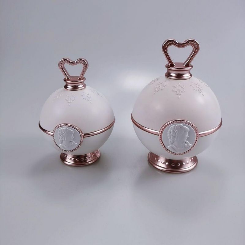 Luxury 30g 50g Heart-Shaped Empty Pink Acrylic Jar for Cream