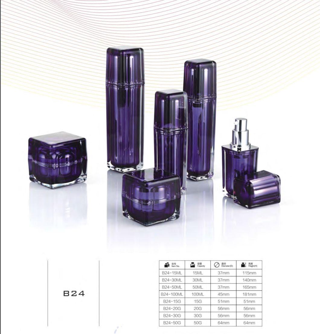 Custom Printed Luxury Cosmetic Packaging Set Glass Cosmetic Bottle and Jar Have Stock