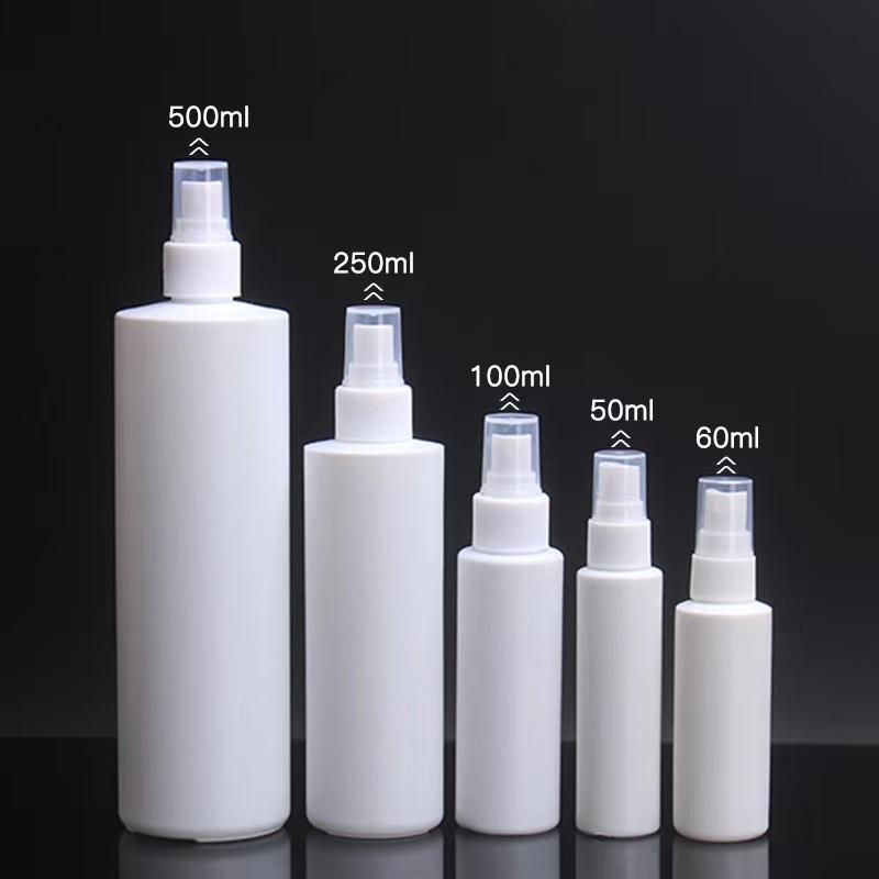 Wholesale 50ml-500ml Empty White HDPE Plastic Fine Mist Spray Bottle