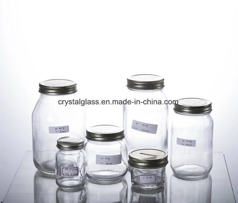 High Quality 16oz 480ml Round Glass Mason Jar with Screw Top Lid for Jam Food Candy